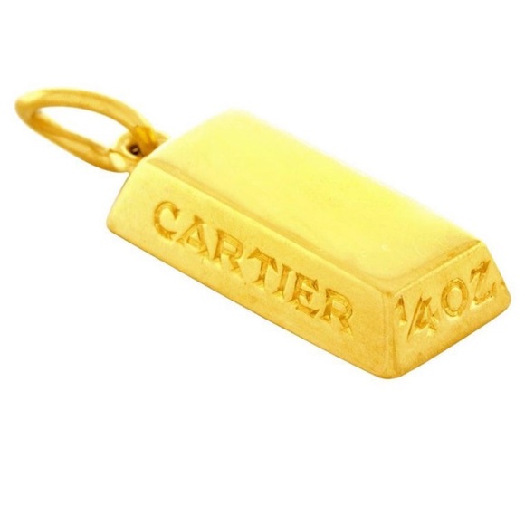 Vintage Cartier 1/4 oz. Gold Ingot Pendant 18 k gold - Picture 1 of 8